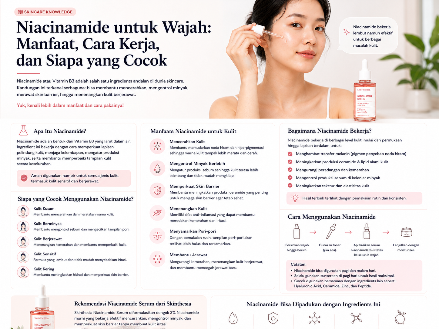 Niacinamide untuk Wajah: Manfaat, Cara Kerja, dan Siapa yang Cocok Menggunakannya?